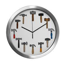Hammer Time Modern Wall Clock for