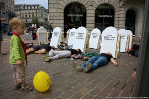 protest in Zurich by members of Amnesty International against ...