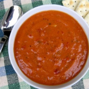 Simple Skinny Chunky Tomato Soup – 4 Points+
