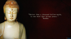 ... WALLPAPER WITH POSITIVE QUOTE BY LORD BUDDHA : WHAT WE THINK WE BECOME