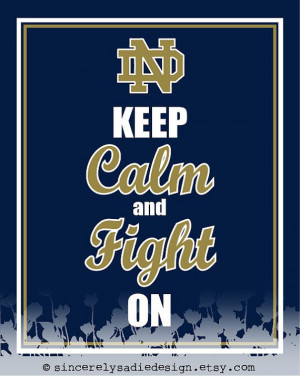 University of Notre Dame Fighting Irish! 8 pm is the big game GO IRISH ...