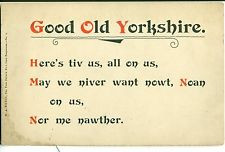 POSTCARD SOCIAL YORKSHIRE SAYINGS Good Old Yorkshire