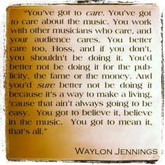Waylon Jennings on music