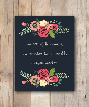 Kindness Quote, Inspirational Print, Aesop quote printable, INSTANT ...