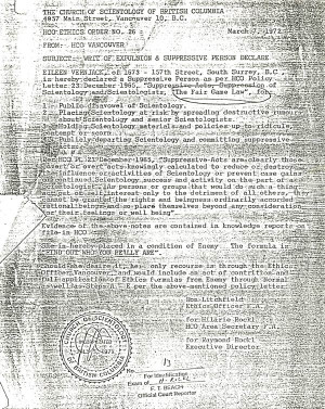 Scientology's Suppressive Person Doctrine