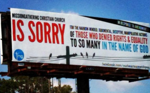 new billboard in west Charlotte, N.C., that a California church put ...