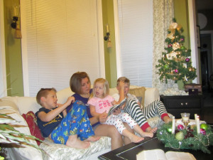 We made cookies, using our handprints, to look like sheep.