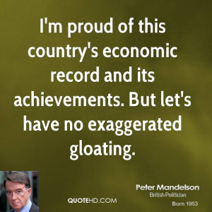 proud of this country's economic record and its achievements. But ...