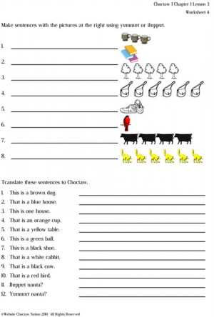 Worksheet 4. See, say and write the nounprases.