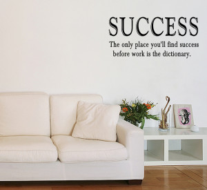 SUCCESS-WORK-Vinyl-Wall-Quote-Sticker-Saying-Decor-Inspirational-Decal ...