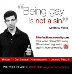 Being gay is not a sin