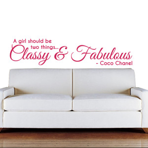 This Fantastic Classy & Fabulous - Coco Chanel - Quote Wall Sticker ...