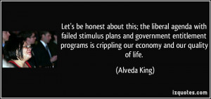 ... entitlement programs is crippling our economy and our quality of life