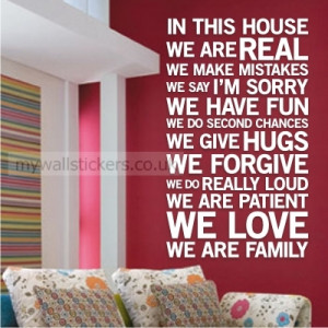 ... our house rules life rules and even playroom rules wall quote stickers