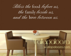 ... Kitchen Dining Room Wall Decal - kitchen decal - blessing wall quote
