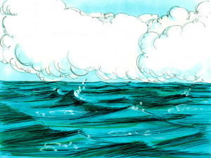 God createdthe sky and the cloudsthat were separatedfrom the ...