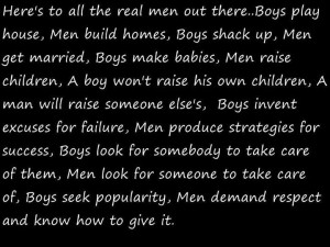 Quote on Boys vs. Men Powerful and True