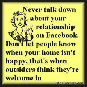 never post about your relationship on facebook quote