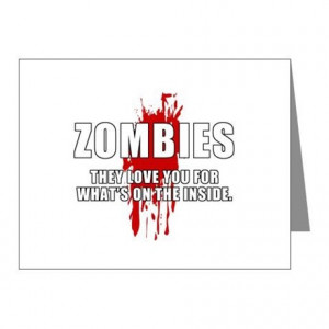... You Cards & Note Cards > Zombie Humor (Love) Note Cards (Pk of 10
