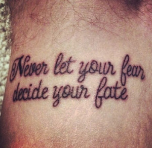 ... Tattoo, Fear Tattoo, Neck Tattoo, Tattoo Quotes, A Tattoo, New Tattoo