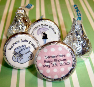 Personalized Chocolate Candy Baby Shower Labels - Various designs