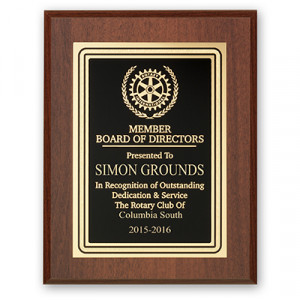 Rotary Member Board Of Directors Plaque - Club Executive Series