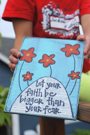 Let your faith be bigger than your fear handmade card