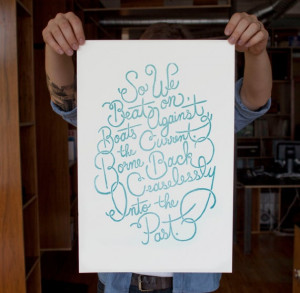 The Great Gatsby Letterpress Poster