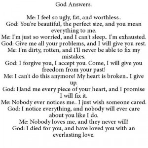 God answers•}
