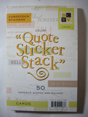 ... QUOTE STICKER STACK