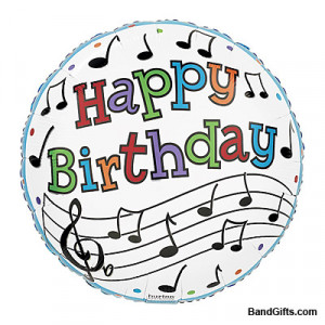 Birthday Music Notes Balloon