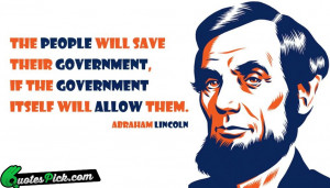 The People Will Save by abraham-lincoln Picture Quotes