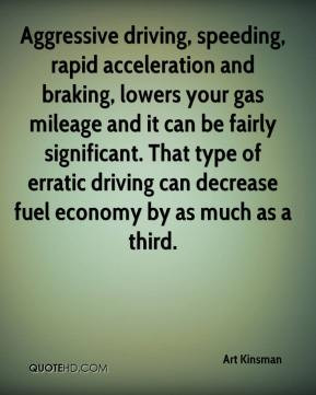 Aggressive driving, speeding, rapid acceleration and braking, lowers ...