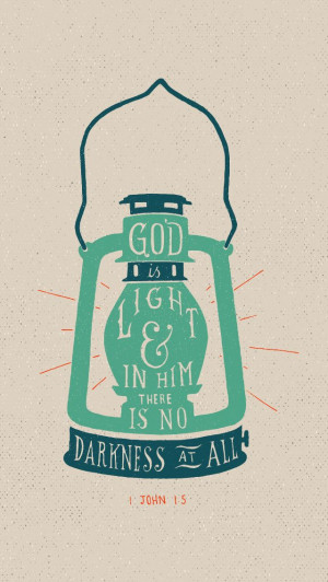 light bible verse handlettering no darkness at all