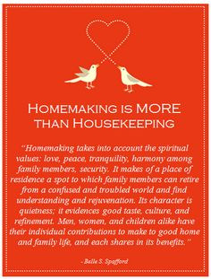 The difference between a house keeper and a home maker. More