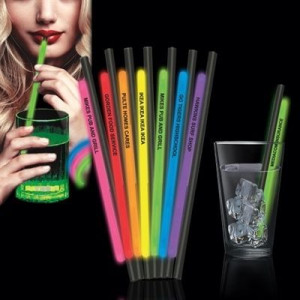 Glow stick straws