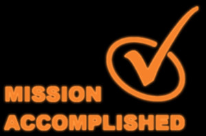 Mission Accomplished Logo Quote