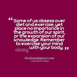 Some of us obsess over diet and exercise, yet place no importance in ...