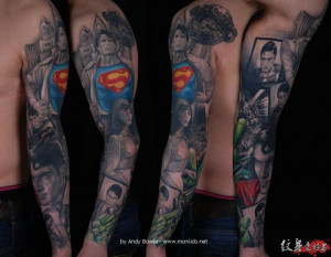 纹身-国外纹身师的漂亮花臂纹身图案纹身图案大全