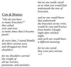 ... gives me bruises all the time sad self harm quotes self harm bruises