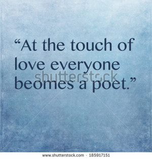 Inspirational quote by ancient Greek philosopher Plato - stock photo