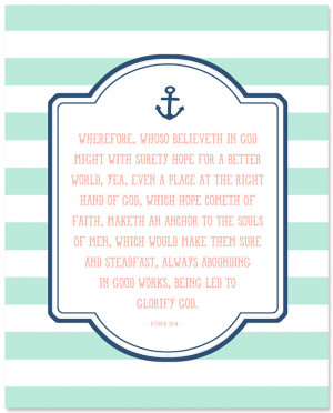 Hope, an anchor to the soul