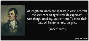 At length his lonely cot appears in view, Beneath the shelter of an ...