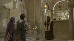 Friar Laurence marries Romeo and Juliet.