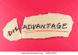 amending disadvantage word and changing it to advantage
