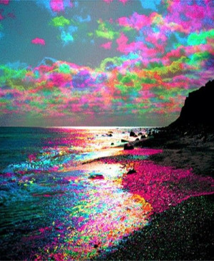 Quotes&More / psychedelic beach