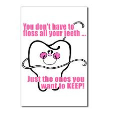 You don't have to floss Postcards (Package of 8) for