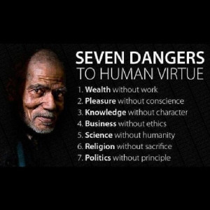 The seven dangers to human virtue looks A LOT like the Democrat Party ...
