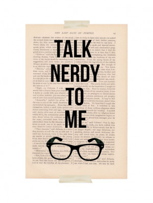 funny quote dictionary art - TALK NERDY To ME - dictionary print. $9 ...