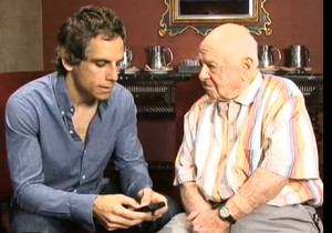 Mickey Rooney discusses twitter with Ben Stiller